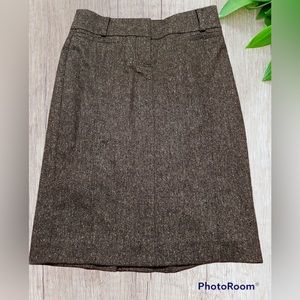 Bebe Gray/Black Wool Blend Pencil Skirt Size 6